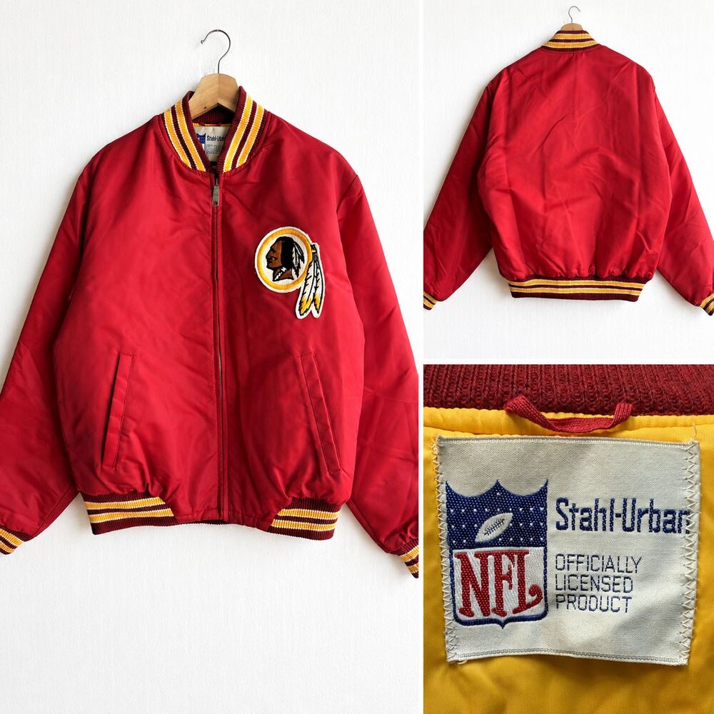 VTG Stahl-Urban Washington Redskins Red Starter Bomber Jacket Medium 80s